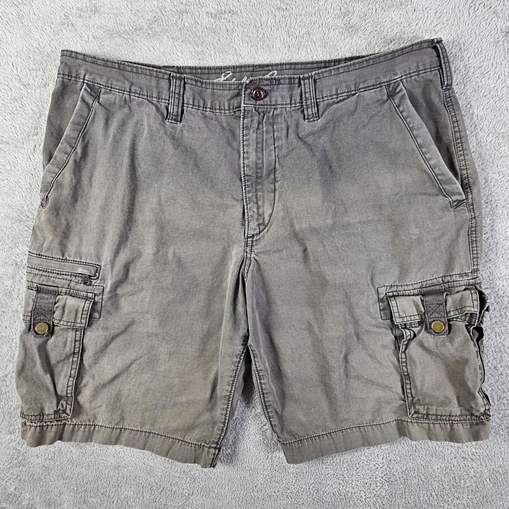 Eddie Bauer Cargo Shorts Men's 40 Gray Relaxed Fit Casual Outdoor Rugged Utility